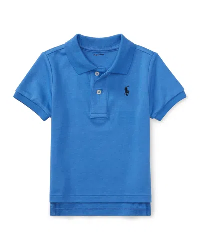 Polo Ralph Lauren Kids' Interlock Polo Knit Shirt In Blue