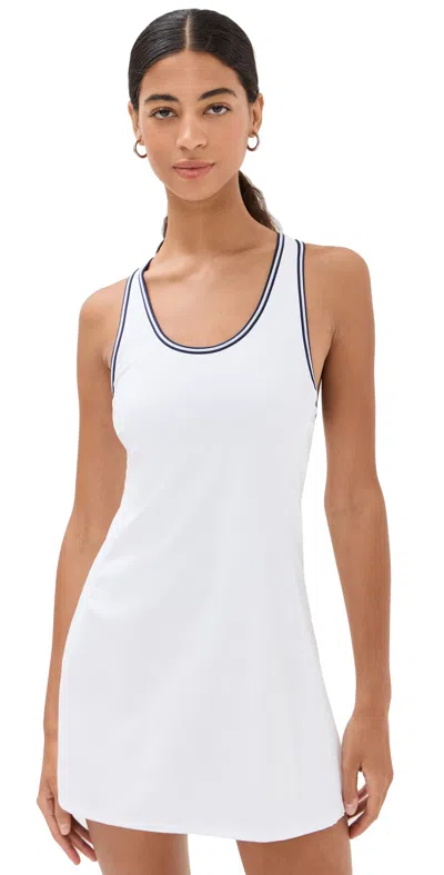 Polo Ralph Lauren Interlock Racerback Tennis Dress Ceramic White/rfd Navy Multi