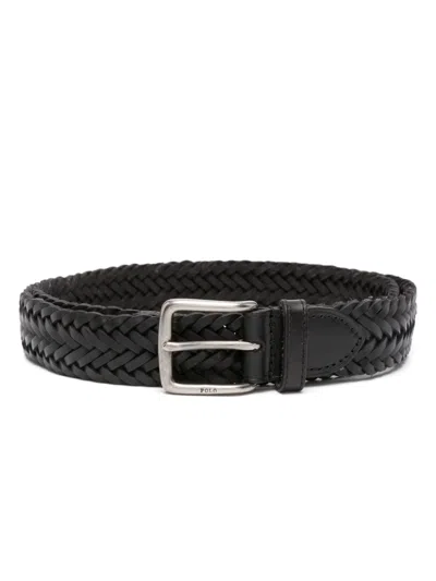 Polo Ralph Lauren Interwoven Belt In Black