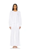 Polo Ralph Lauren Pajama Set In White Cloud