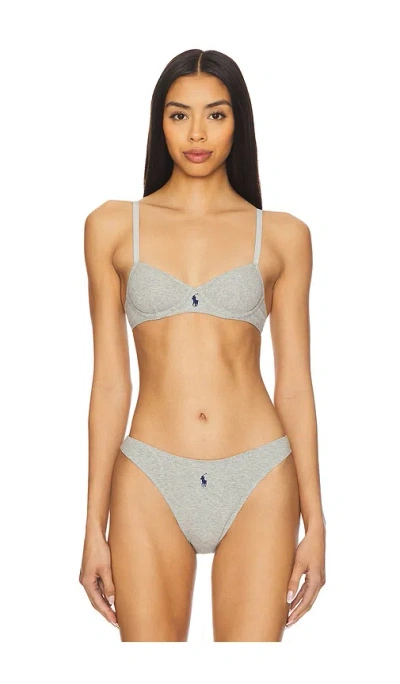 Polo Ralph Lauren Unlined Demi In Heather Grey
