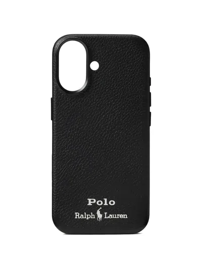 Polo Ralph Lauren Iphone 17 Pebble-grain Phone Case In Black