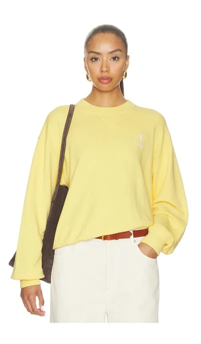 Polo Ralph Lauren Island Fleece Crew Neck Sweatshirt In Banana Cream
