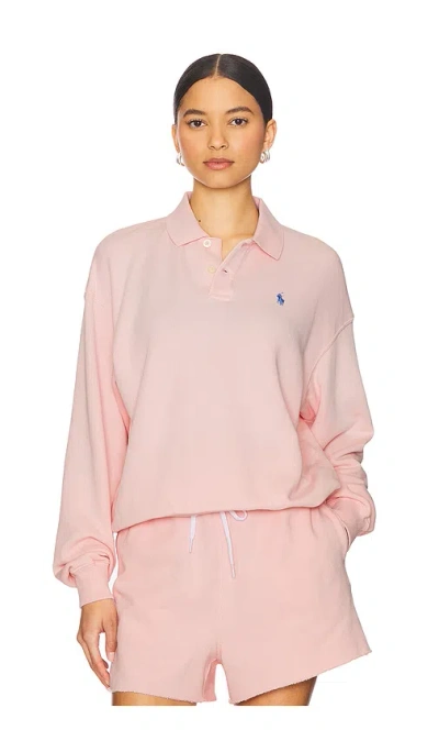 Polo Ralph Lauren Island Fleece Long Sleeve Polo Sweatshirt