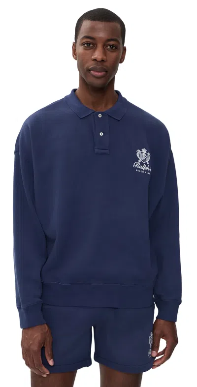 Polo Ralph Lauren Rlx Ralph Lauren Logo Embroidered Sweatshirt In Blue