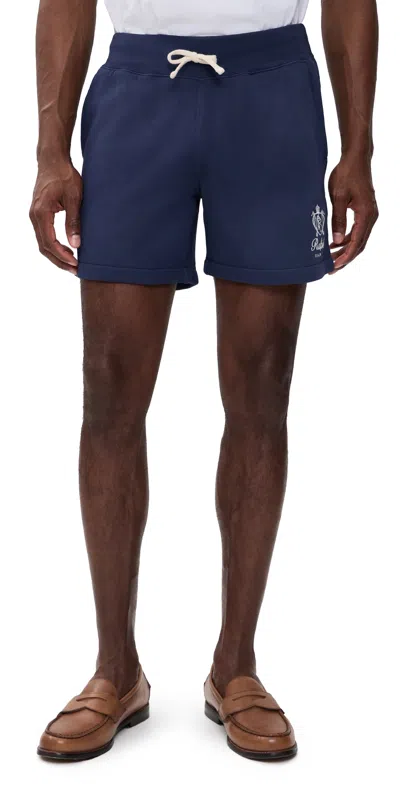 Polo Ralph Lauren Island Fleece Shorts Dark Cobalt In Blue