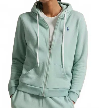 POLO RALPH LAUREN ISLAND FLEECE ZIP HOODED SWEATSHIRT IN ESSEX GREEN