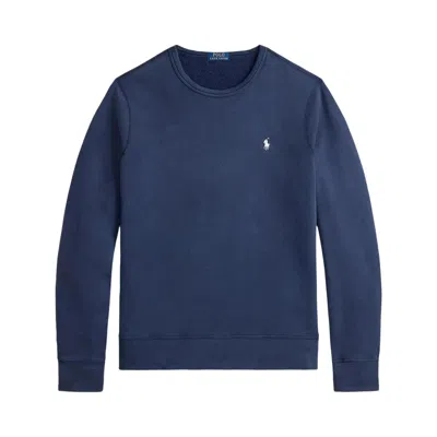 Pre-owned Polo Ralph Lauren Island Terry Crewneck Sweatshirt 'newport Navy' | Blue | Men's Size L
