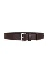 Polo Ralph Lauren Italian Saddle Leather Belt In Brown