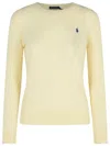 Polo Ralph Lauren Classic Cable Knit Sweater With Round Neckline And Ribbed Details In Neutral