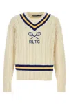 Polo Ralph Lauren Ivory Cotton Blend Sweater In Yellow