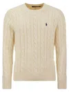 Polo Ralph Lauren Braided Sweater Sweaters And Cardigans In Cream