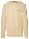 Polo Ralph Lauren Cable-knit Wool-cashmere Sweater In Multi