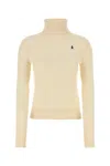 Polo Ralph Lauren Wool And Cashmere Cable-knit Turtleneck Sweater In Authenticcream