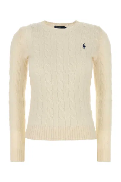 POLO RALPH LAUREN IVORY WOOL BLEND SWEATER