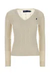 Polo Ralph Lauren Ivory Wool Blend Sweater In Multi