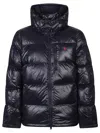 Polo Ralph Lauren The Gorham Glossed Down Jacket With Detachable Hood In Blue