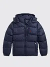 Polo Ralph Lauren Kids' Water Resistant 650 Fill Power Down Puffer Jacket With Removable Hood In Blue