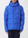 Polo Ralph Lauren Blue Polyester Down Jacket In Blue