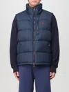 Polo Ralph Lauren Mens Annual Core Padded Regular-fit Recycled-polyester-down Gilet Polo Black In Blau