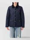 Polo Ralph Lauren Quilted Barn Jacket With Corduroy Collar In Blue