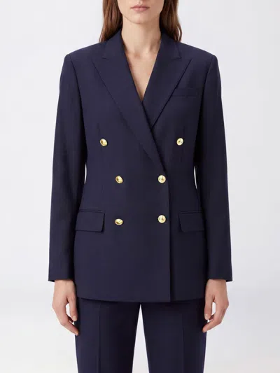 Polo Ralph Lauren Jacket Woman Color Blue In Multi