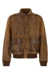 Polo Ralph Lauren Giacca In Pelle Marrone Uomo In Brown
