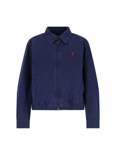 Polo Ralph Lauren Elasticated Hem Side Pockets Jacket In Blue