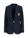 Polo Ralph Lauren Double-knit Blazer In Blue