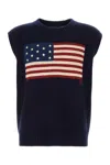 Polo Ralph Lauren Oversized Flag Motif Sleeveless Vest In Blue