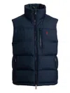 Polo Ralph Lauren Mens Annual Core Padded Regular-fit Recycled-polyester-down Gilet Polo Black In Blue
