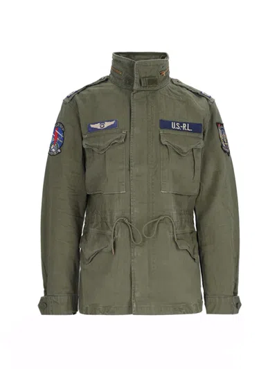 Polo Ralph Lauren The Iconic Military Jacket With Logo In Green