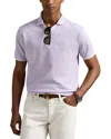 Polo Ralph Lauren Jacquard Mesh Polo Shirt In Powder Purple/white
