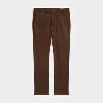 Polo Ralph Lauren Jarrett Stretch Slim Fit Sateen Trouser In Burgundy