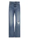 Polo Ralph Lauren Straight Leg Trousers Distressed Detail In Blue