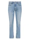 Polo Ralph Lauren Straight Trousers Belt Loops Five Pockets In Blue