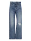 Polo Ralph Lauren Straight Leg Trousers Distressed Detail In Blue