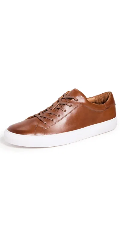 Polo Ralph Lauren Jermain Ii Leather Sneakers Pale Russet