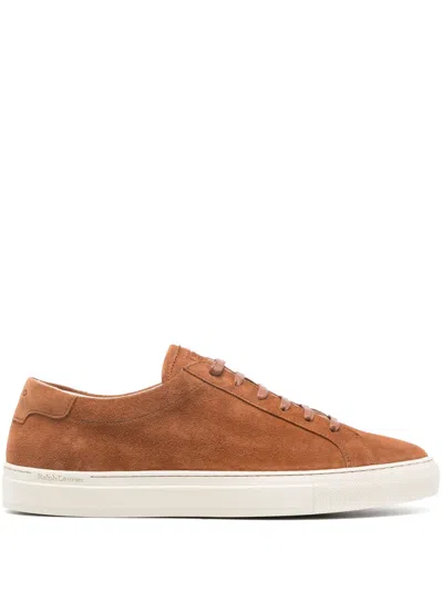 Polo Ralph Lauren Jermain Lux Suede Sneakers In Brown