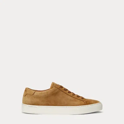 Polo Ralph Lauren Jermain Suede Sneaker In Desert Tan