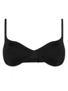 Polo Ralph Lauren Black Balconette Bikini Top In Black