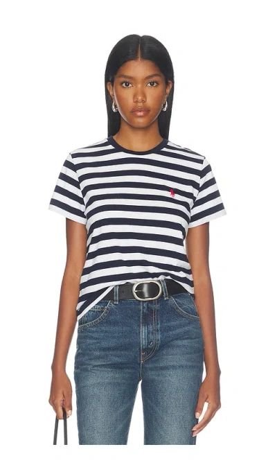 Polo Ralph Lauren Jersey Crew Neck T-shirt In Navy