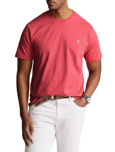Polo Ralph Lauren Jersey Crewneck Tee In Pale Red