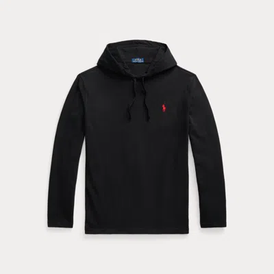 Polo Ralph Lauren Jersey Hooded T-shirt In Black