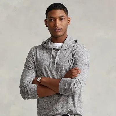 Polo Ralph Lauren Jersey Hooded T-shirt In Dark Vintage Heather
