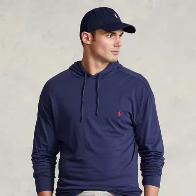 Polo Ralph Lauren Jersey Hooded T-shirt In Ink