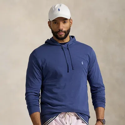 Polo Ralph Lauren Jersey Hooded T-shirt In Light Navy