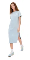 Polo Ralph Lauren Jersey Knit Crew Neck Short Sleeve Dress Alpine Blue In Alpine Blue
