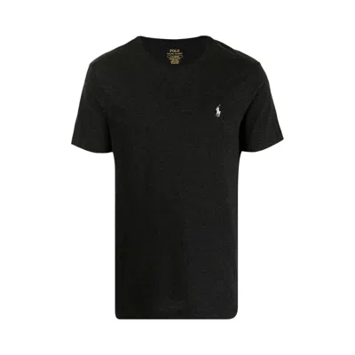 Pre-owned Polo Ralph Lauren Jersey Knit Crewneck T-shirt 'black Marl Heather' | Men's Size M