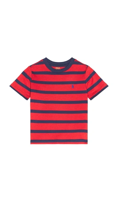 Polo Ralph Lauren Jersey Knit Striped Crewneck T-shirt In Multi